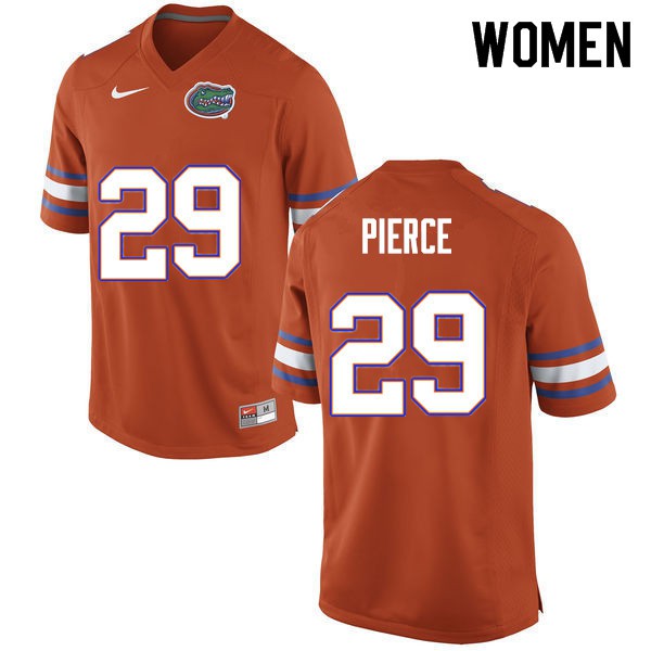 Women #29 Dameon Pierce Florida Gators College Football Jerseys Orange